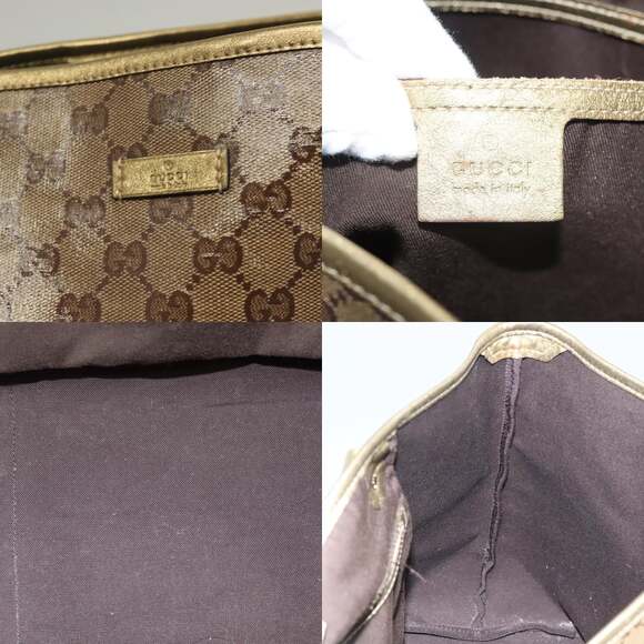 GUCCI GG Crystal Tote Bag Coated Canvas Beige Gold - Picture 11 of 12